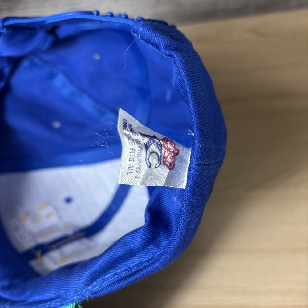 VINTAGE Miller Lite Hat Cap Snap Back Blue Beer Brewing Embroidered 90s - Picture 10 of 13
